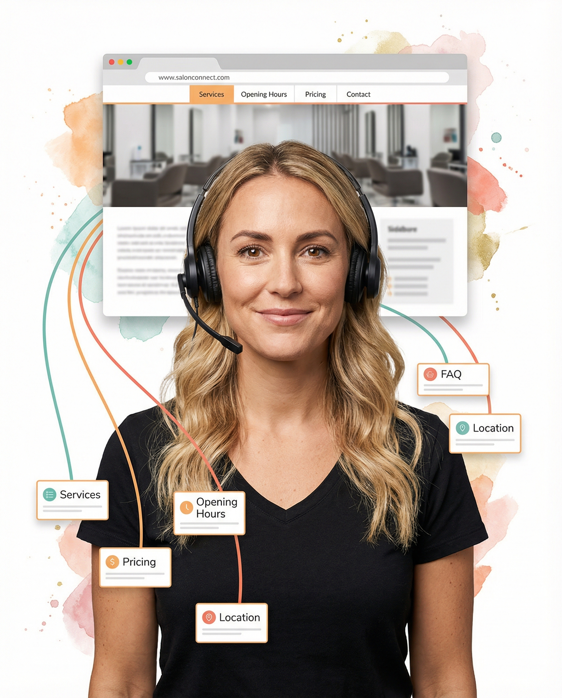 Agent learning business details from your website